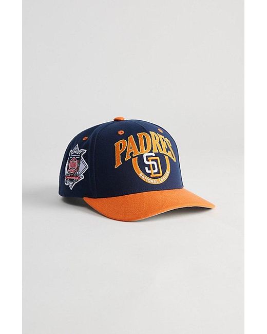 Mitchell & Ness Blue Crown Jewels Pro San Diego Padres Snapback Hat for men