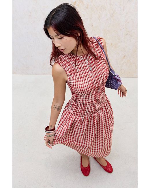 Daisy Street Red Baye Midi Dress