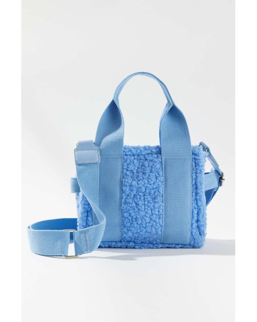 BDG Leather Serena Sherpa Mini Tote Bag in Blue Lyst