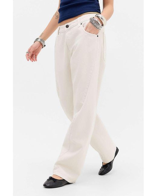 BDG White Ada Twisted Straight Leg Jeans