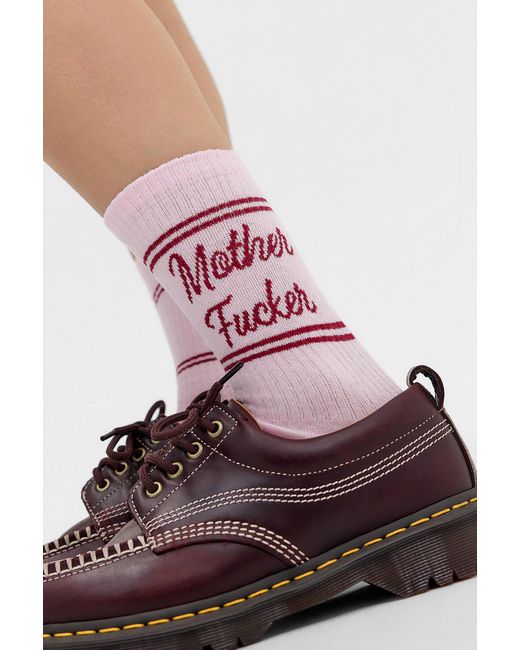 Out From Under Red Mother F*cker Stripe Socks