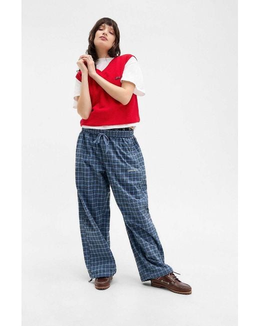 iets frans Blue Harri Check Cotton Joggers