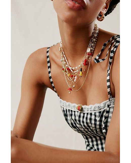 Urban Outfitters Black Tess Charm Necklace