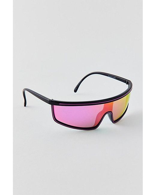 Urban Outfitters Red '80S Sport Shield Sunglasses