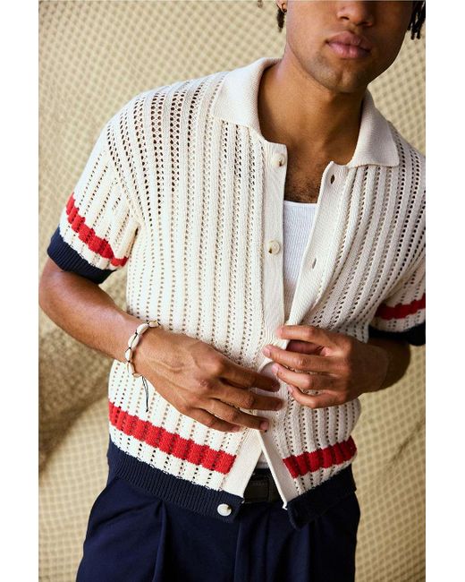 BDG Gray Cream Norwich Tipped Polo for men