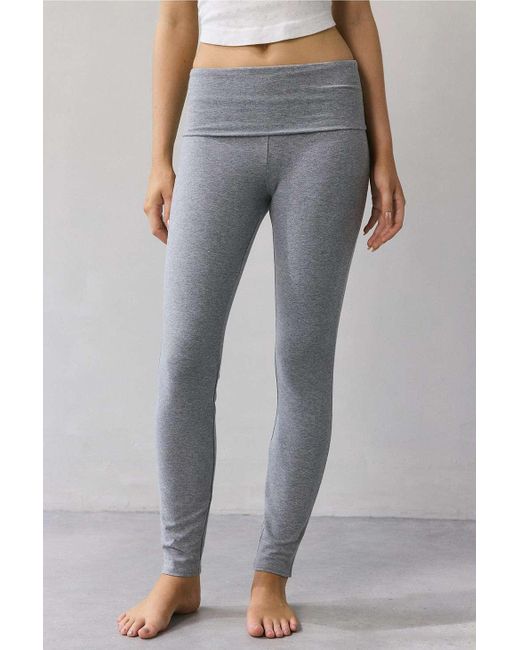 Out From Under Gray Bec Foldover Leggings