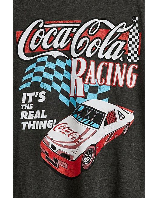 Urban Outfitters Black Coca Cola Racing Flag Tee for men