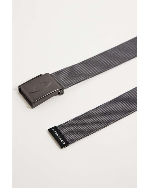 Oakley Black Grey Ellipse Webbing Belt for men