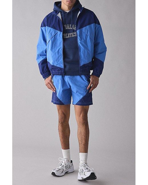 Standard Cloth Stadium Nylon Windbreaker Jacket in Blue for