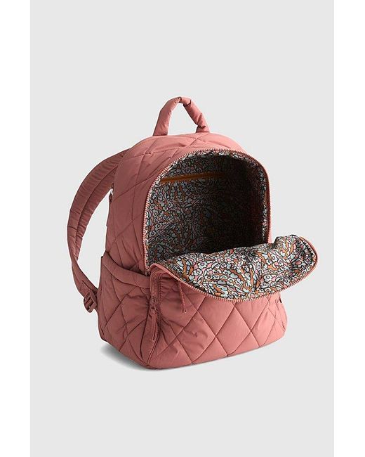 Vera Bradley Pink Quilted Nylon Bancroft Backpack