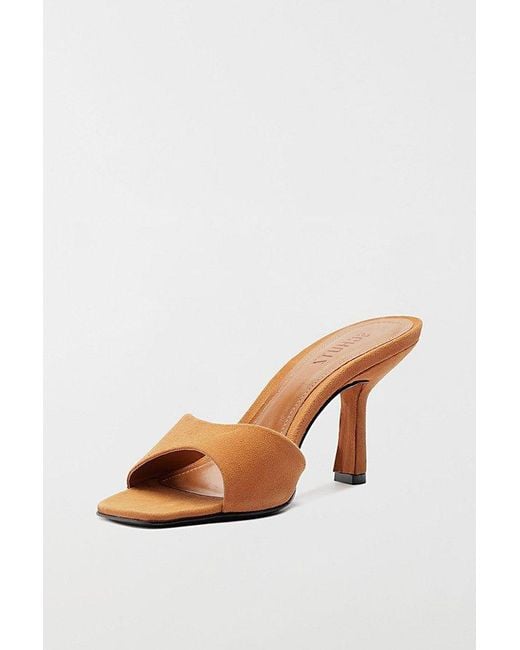 SCHUTZ SHOES Brown Posseni Leather Heeled Mule