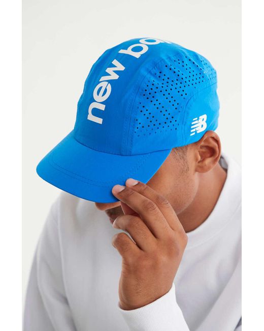 New Balance Synthetic Linear Run Hat in Blue for Men Lyst