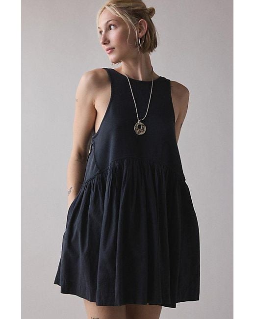 white christmas dresses Sky Blue Eyelet Sleeveless Cotton Mini Dress main image 1