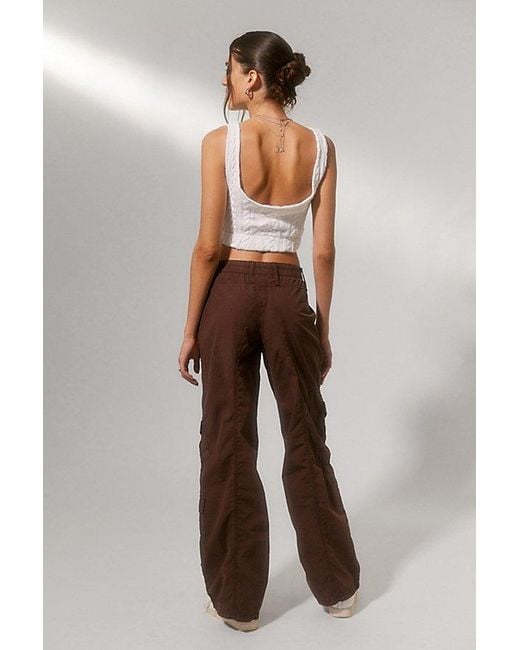 BDG Brown Y2K Low-Rise Relaxed Cargo Pant