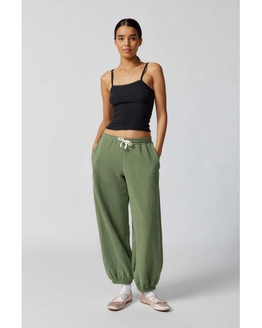 Out From Under Green Brenda Soft Jogger Sweatpant In Olive,at Urban Outfitters
