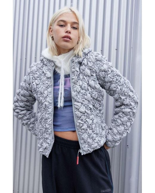 iets frans Gray Crinkle Puffer Jacket