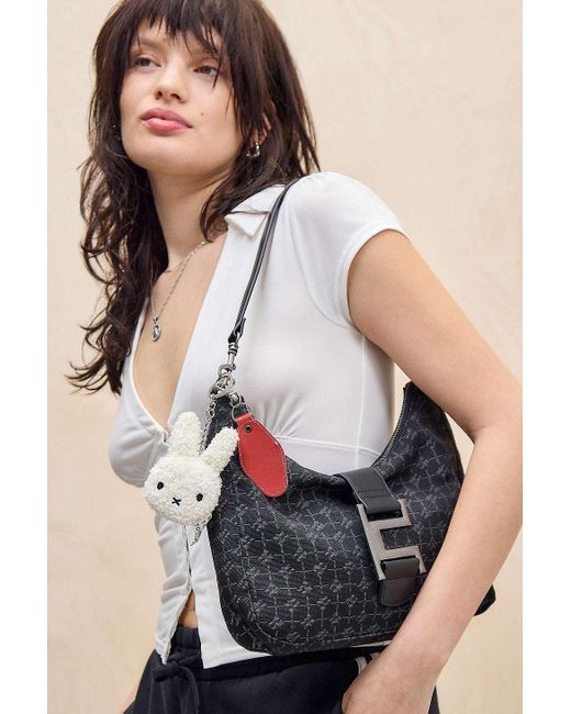 iets frans Black Monogram Buckle Shoulder Bag