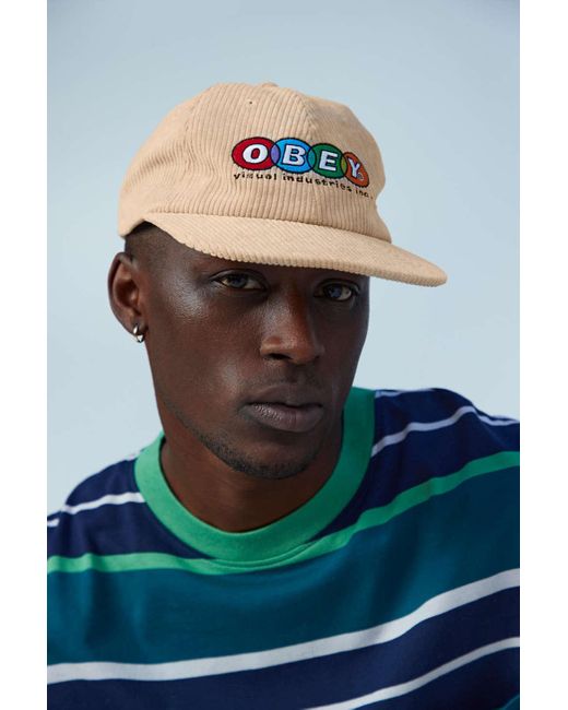 Obey Natural Industries 6-panel Cord Hat for men