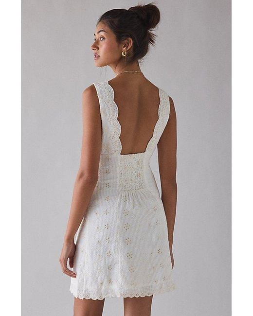 kimchi blue white lace dress Kimchi Blue One Way & Another Sheer Lace Layering Maxi Dress