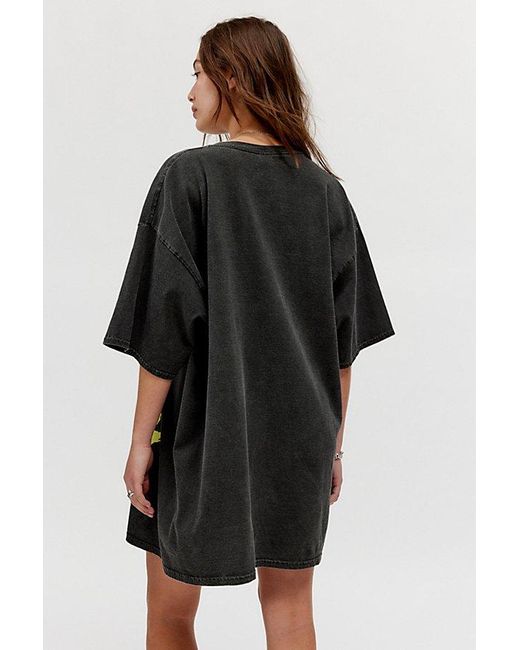 Urban Outfitters Black Hole Gradient Washed Destroyed T-Shirt Dress
