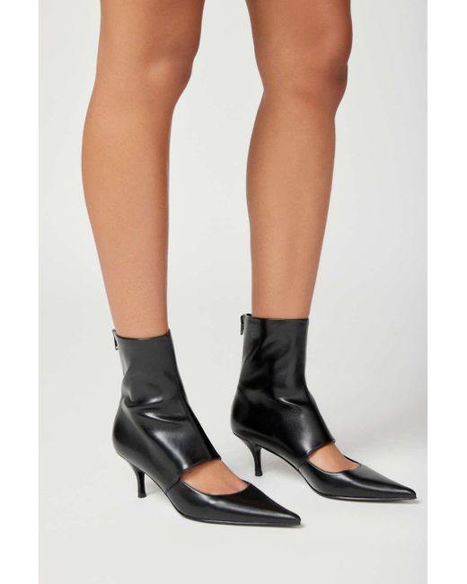 Jeffrey Campbell White Spies Cutout Boot In Black,at Urban Outfitters