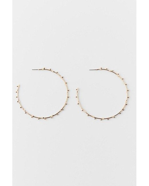 Urban Outfitters Black Dotted Oversized Hoop Earring