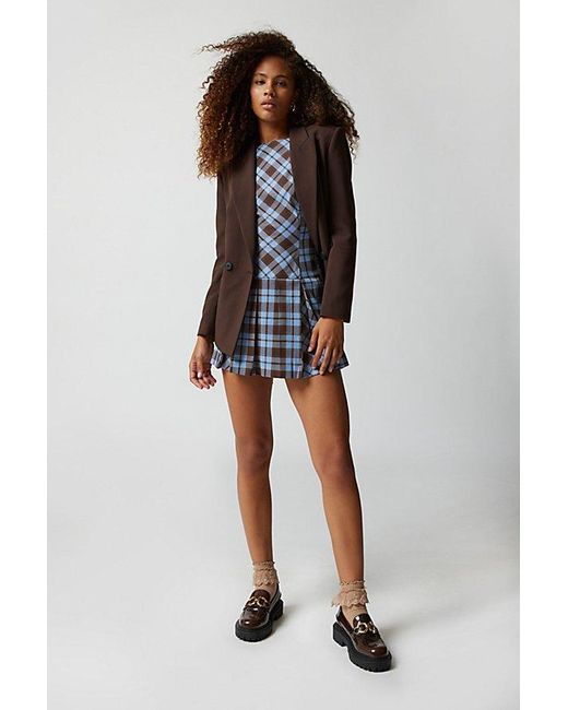 Urban Outfitters Blue Uo Bryan Tie-Back Mini Dress