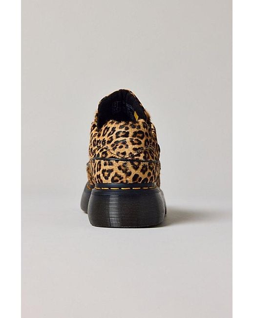 Dr. Martens Gray Buzz Leopard Print 5-Eye Shoe