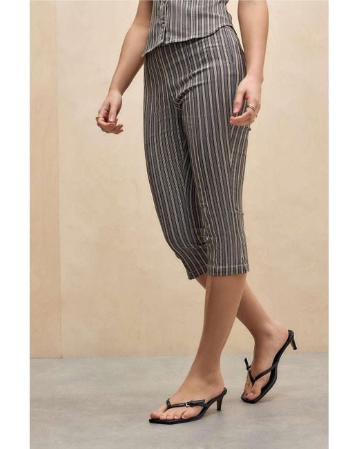 Silence + Noise Gray Silence + Noise Bengaline Capri Trousers