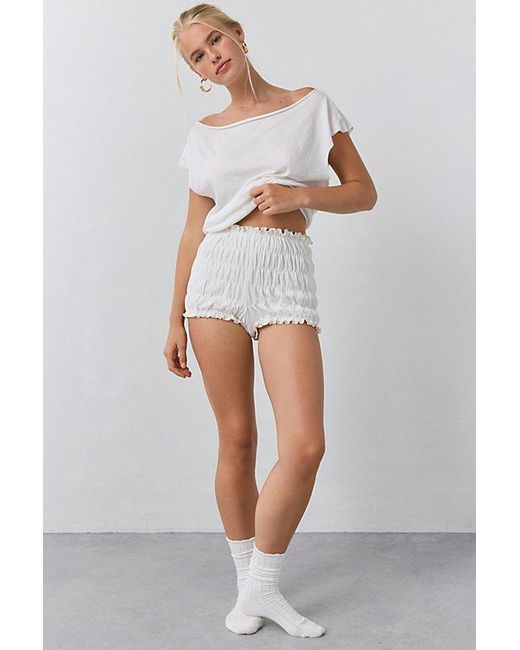 Out From Under Green Off-The-Shoulder Banded Hem Tee