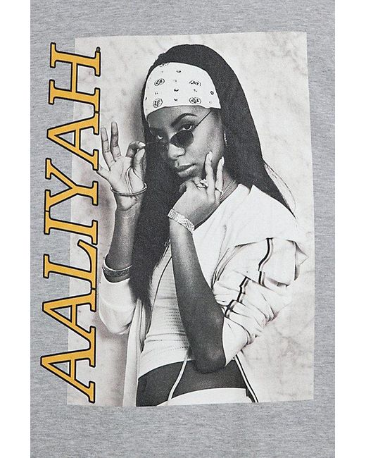 Urban Outfitters Gray Aaliyah Photo Tee for men