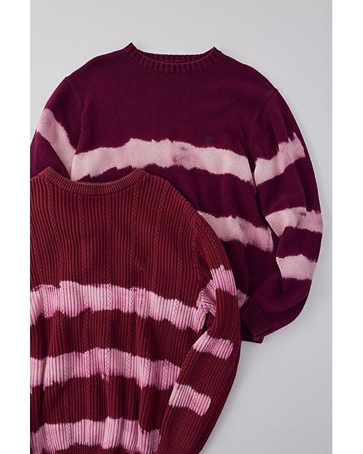Urban Renewal Red Remade Bleached Striped Sweater