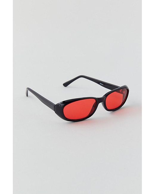 Urban Renewal Red Vintage Jujube Oval Sunglasses