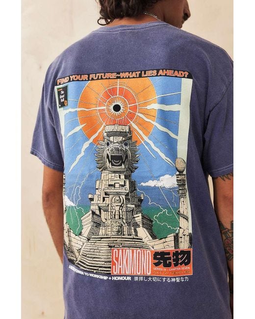 Urban Outfitters Blue Uo Find Your Future T-shirt for men