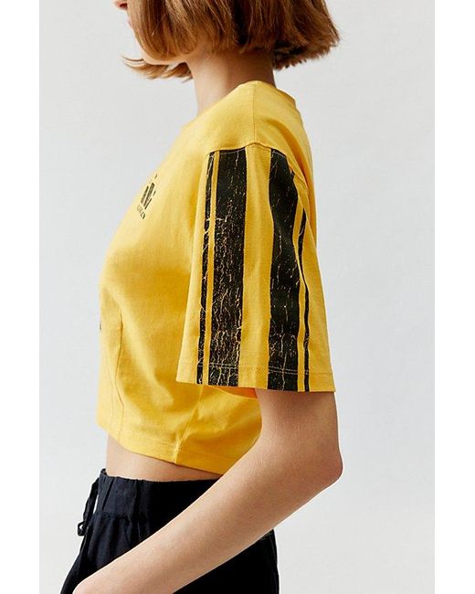 Urban Outfitters Yellow Sporty Cinched Baby Tee