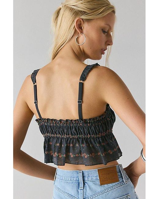 Out From Under Black Colette Ruffle Tie-Front Bra Top