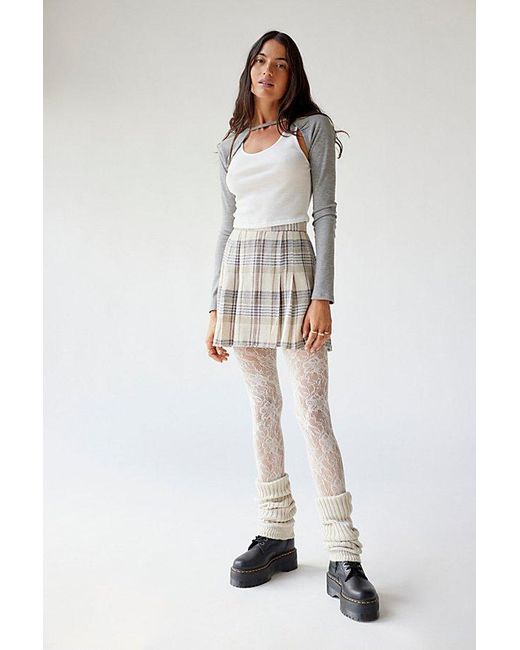 Urban Outfitters White Maude Lace Tight