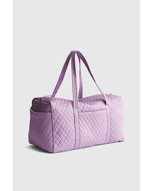 Vera Bradley Purple Quilted Cotton Large Duffel Bag