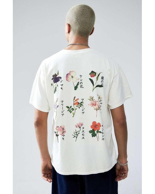Urban Outfitters White Uo Multi Flower T-shirt for men