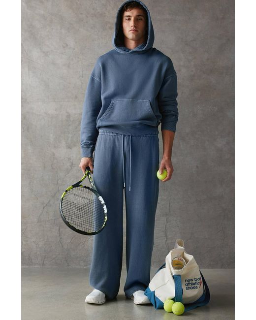 Standard Cloth Denim Blue Open Hem Joggers for men