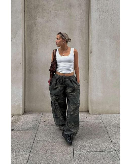 BDG Gray Bobbi Camo Cocoon Trousers