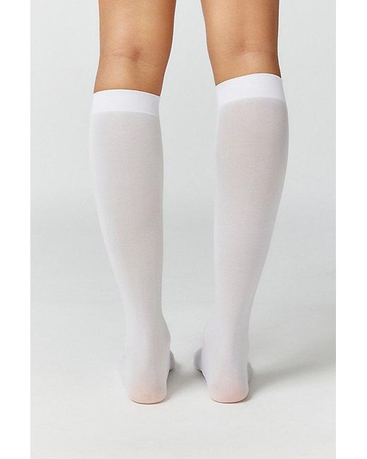 Urban Outfitters Black Classic Sheer Knee High Sock