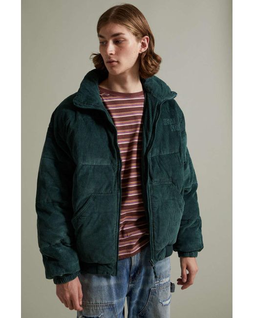 iets frans Cord Puffer Jacket in Green for Men Lyst