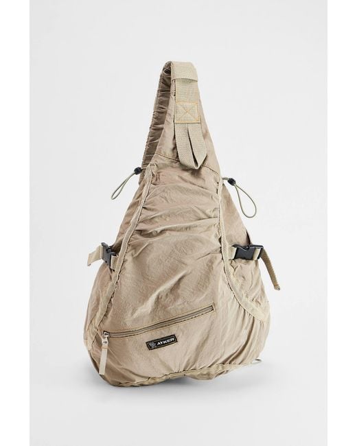 Ayker Natural Beige One-strap Backpack for men