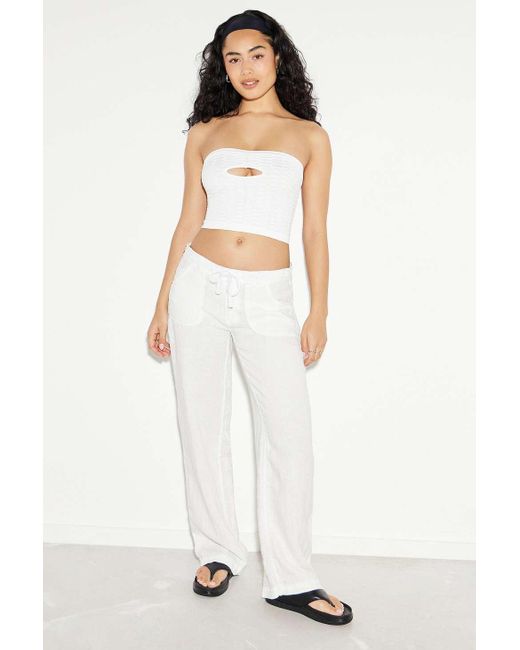 Out From Under White Arden Textured Cut-out Tube Top
