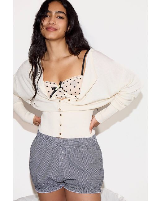 Out From Under Gray Gingham Bloomer Shorts
