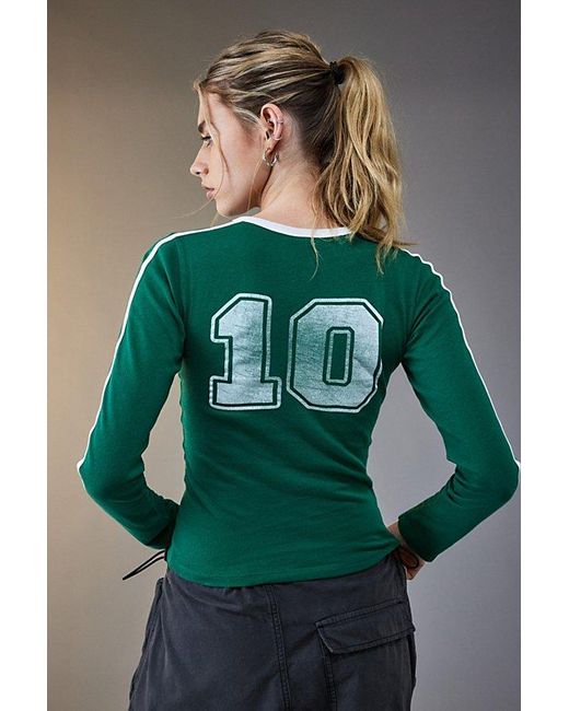 iets frans Green Iets Frans. Mia Long-Sleeved Football Tee