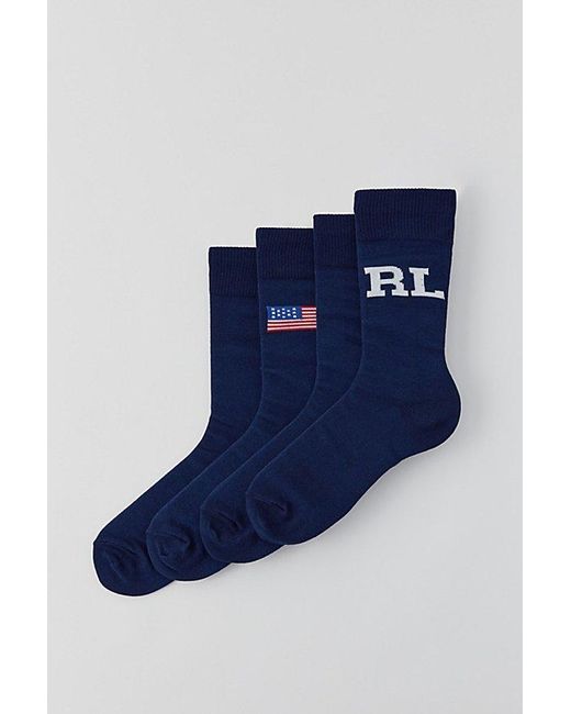 Polo Ralph Lauren Blue Country Club Crew Sock 2-Pack for men