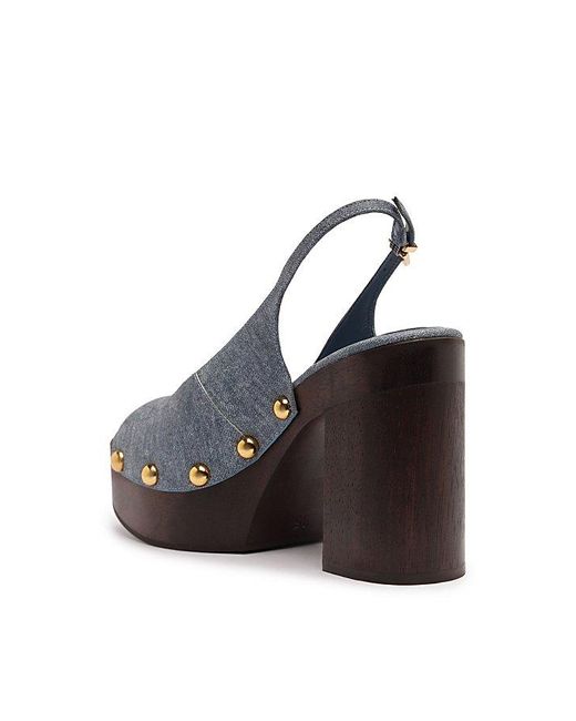 SCHUTZ SHOES Blue Rose Sling Clog Sandal
