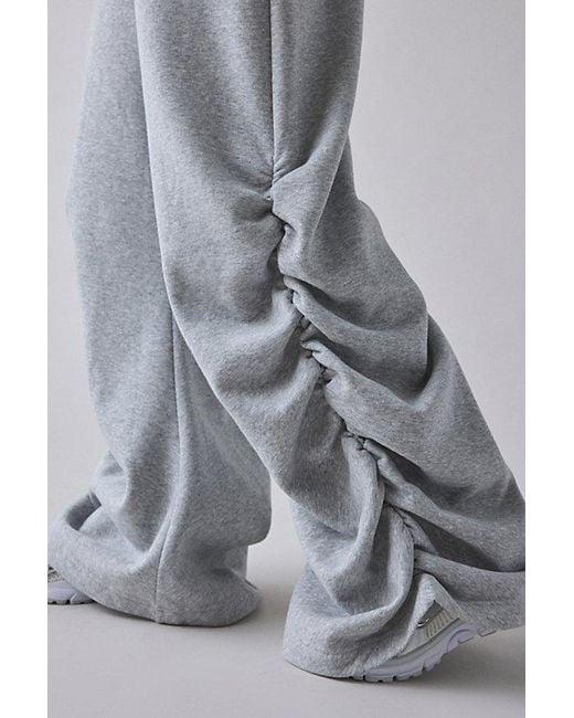 1st Position By Tinashe Gray Uo Exclusive Nasty Girl Ruched Wide Leg Sweatpant